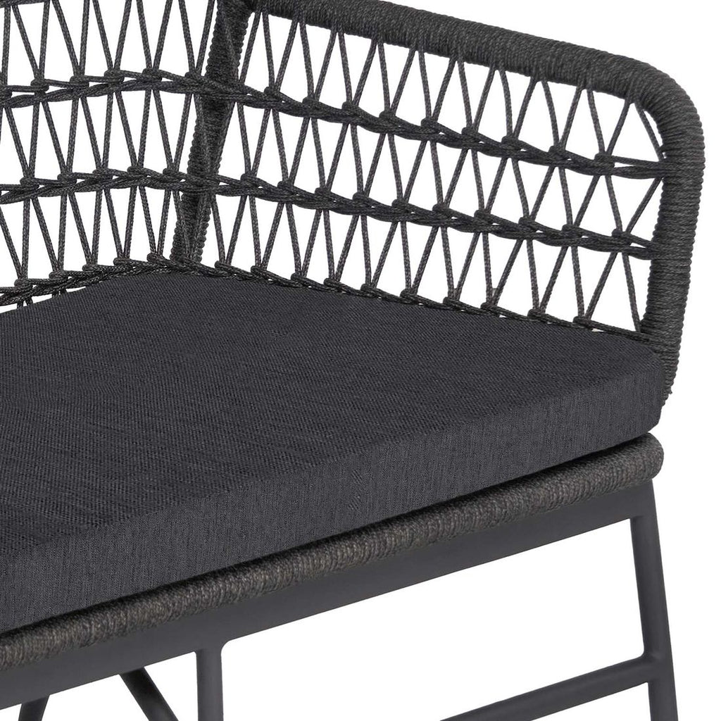 Hagesofa Verona aluminium tau olefin 190 cm utsikt fra oven
