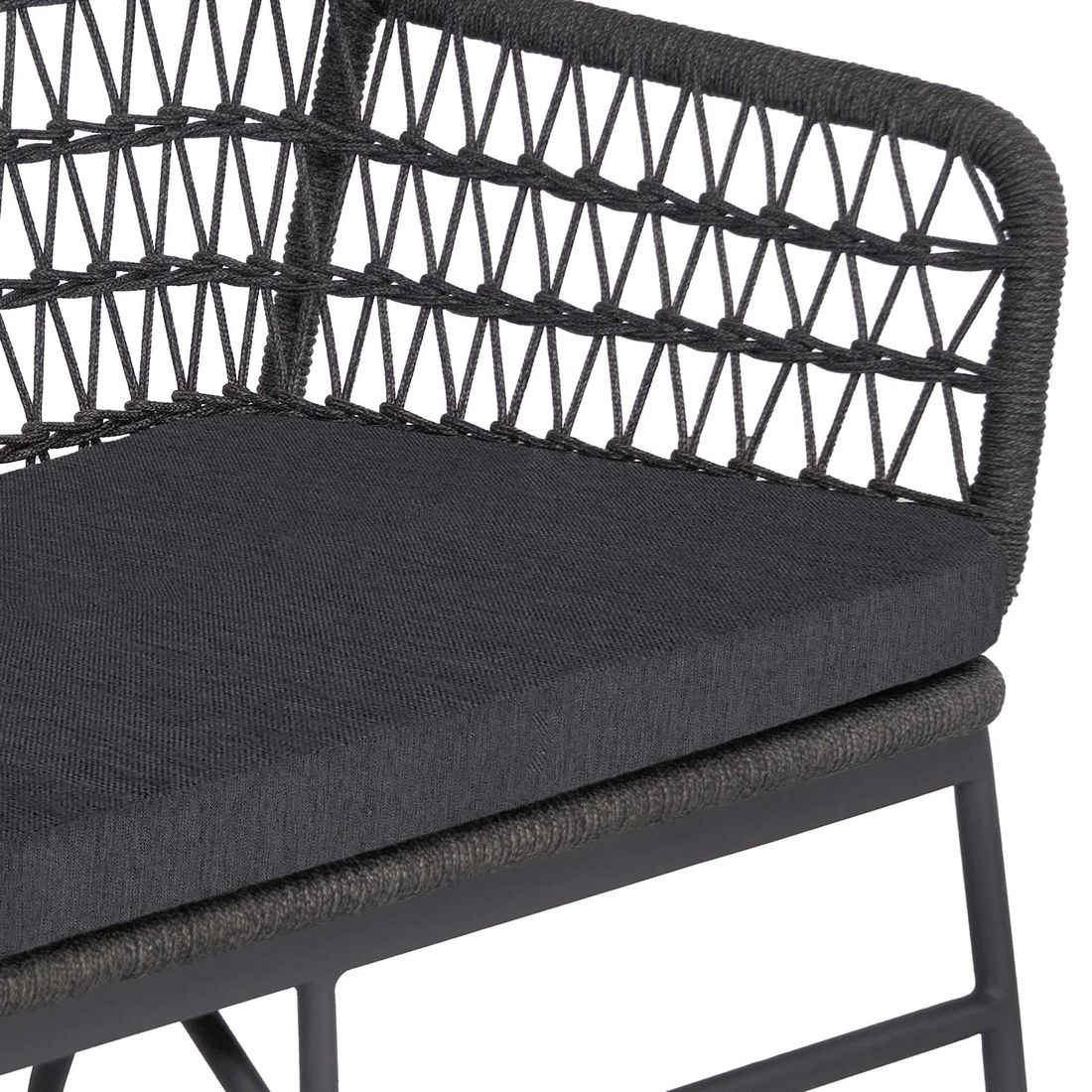 Hagesofa Verona aluminium tau olefin 190 cm utsikt fra oven