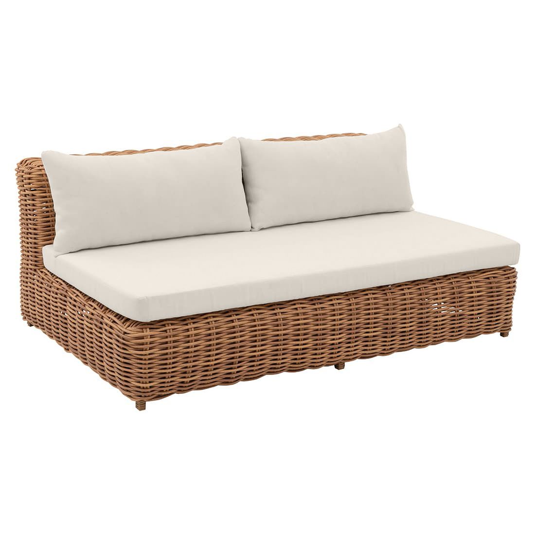Hagesofa Versailles polyrotting flettverk 180 cm bakside