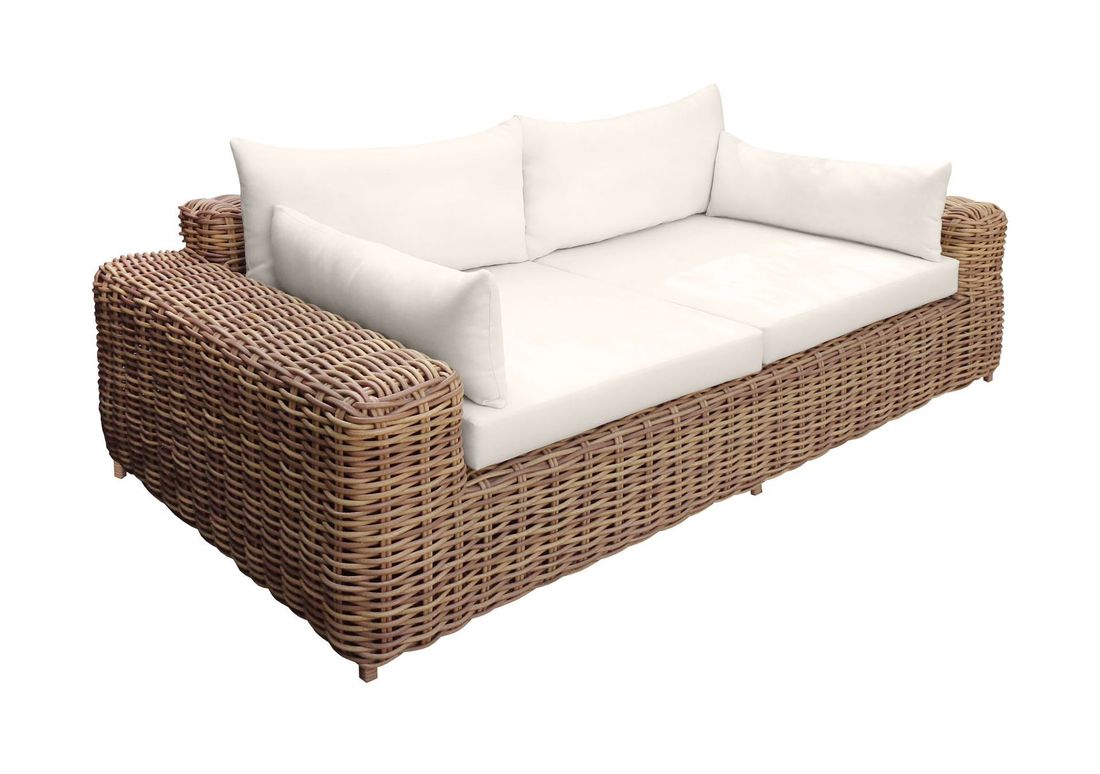 Hagesofa Versailles polyrotting/flettverk 225 cm bakside