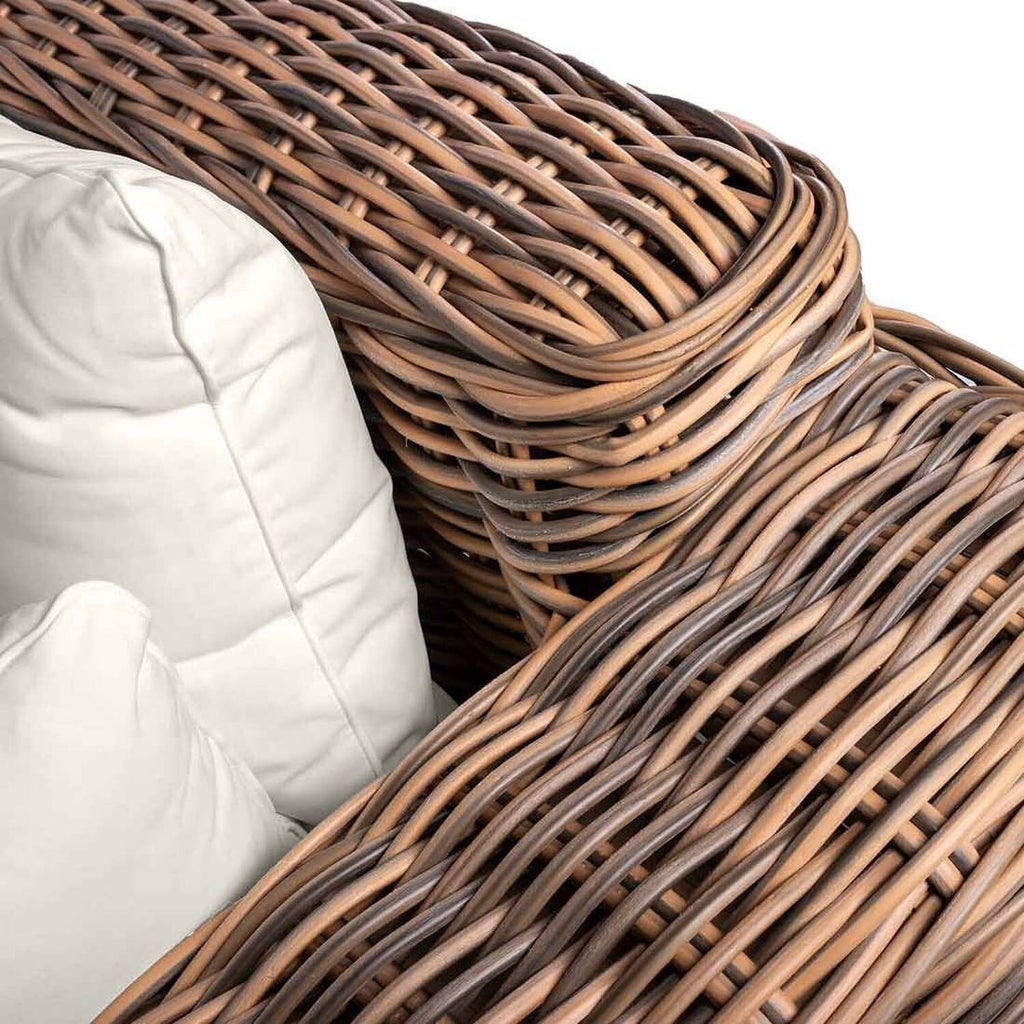 Hagesofa Versailles polyrotting/flettverk 225 cm med puter