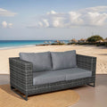 Hagesofa Vivera aluminium/polyrotting 174 cm forfra