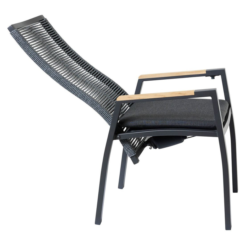 Hagestol 7011 aluminium regulerbar rygg med pute - Interliving