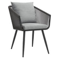 Hagestol Alex aluminium med puter tau 58x64 cm forfra