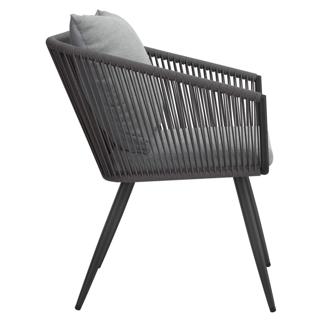 Hagestol Alex aluminium med puter tau 58x64 cm nærbilde pute