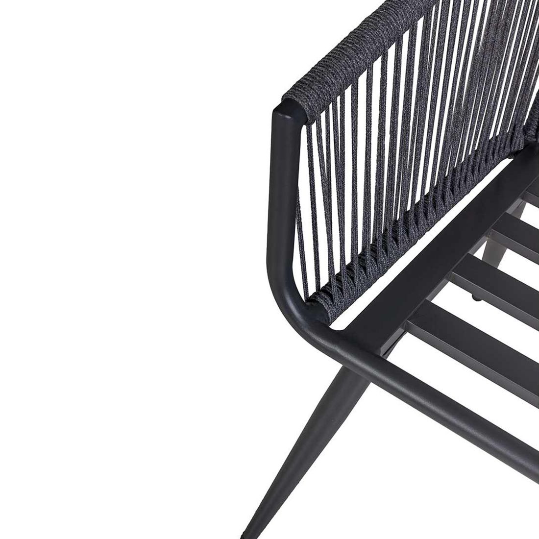 Hagestol Alex aluminium med puter tau 58x64 cm stolens sete