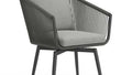 Hagestol Alex dreibar aluminium med puter forfra