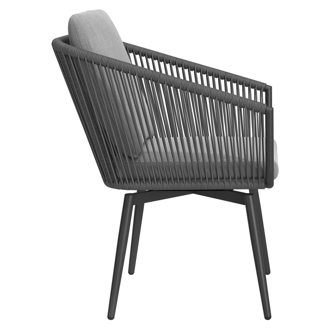 Hagestol Alex dreibar aluminium med puter 56x57 cm - OUTLIV.