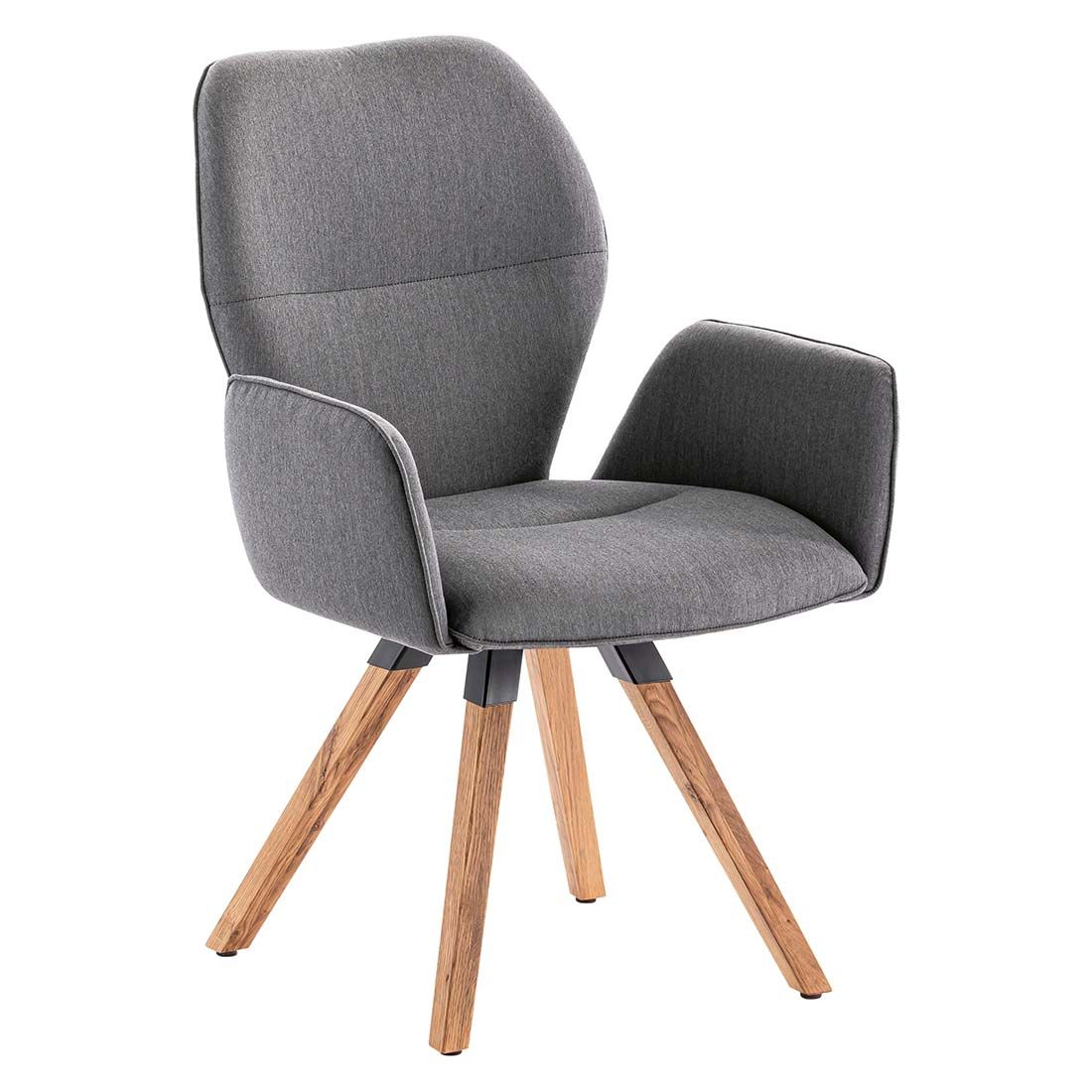 Hagestol med armlener Alvaro teak/polypropylen 62x63 cm forfra