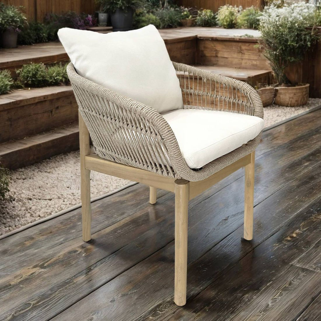 Hagestol Amy akasie med puter 58x65 cm bakside