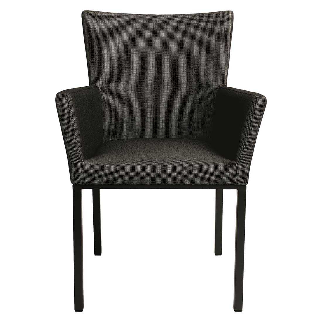 Hagestol med armlener Artus aluminium/utestoff bakside