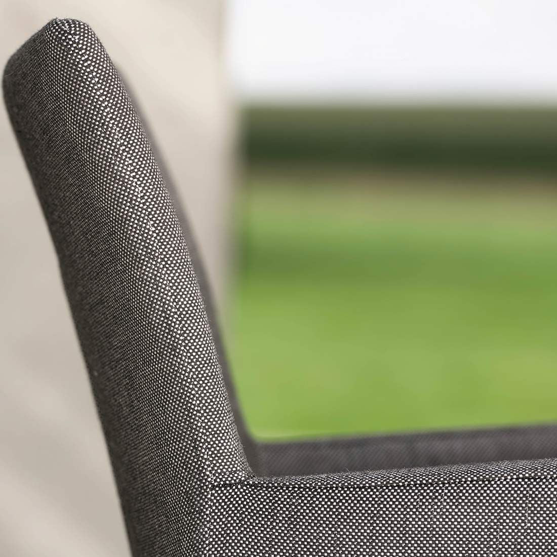 Hagestol med armlener Artus aluminium/utestoff i moderne design