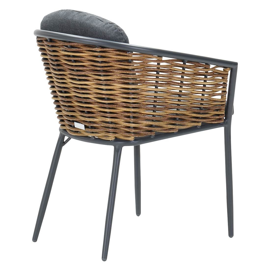 Nærbilde av aluminiumsramme på Hagestol Bali aluminium med puter 60x62 cm