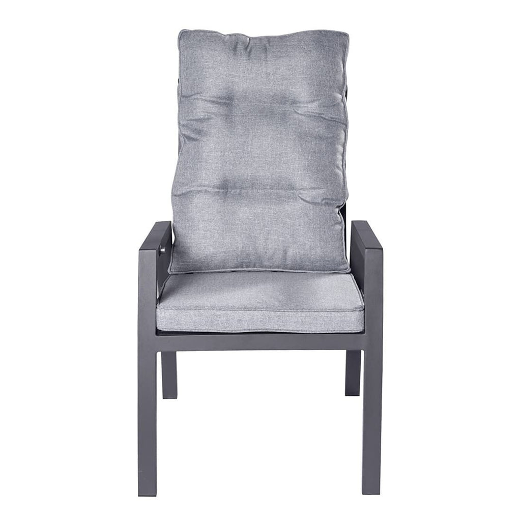 Montert Hagestol med armlener Bondino II aluminium regulerbar rygg på terrasse