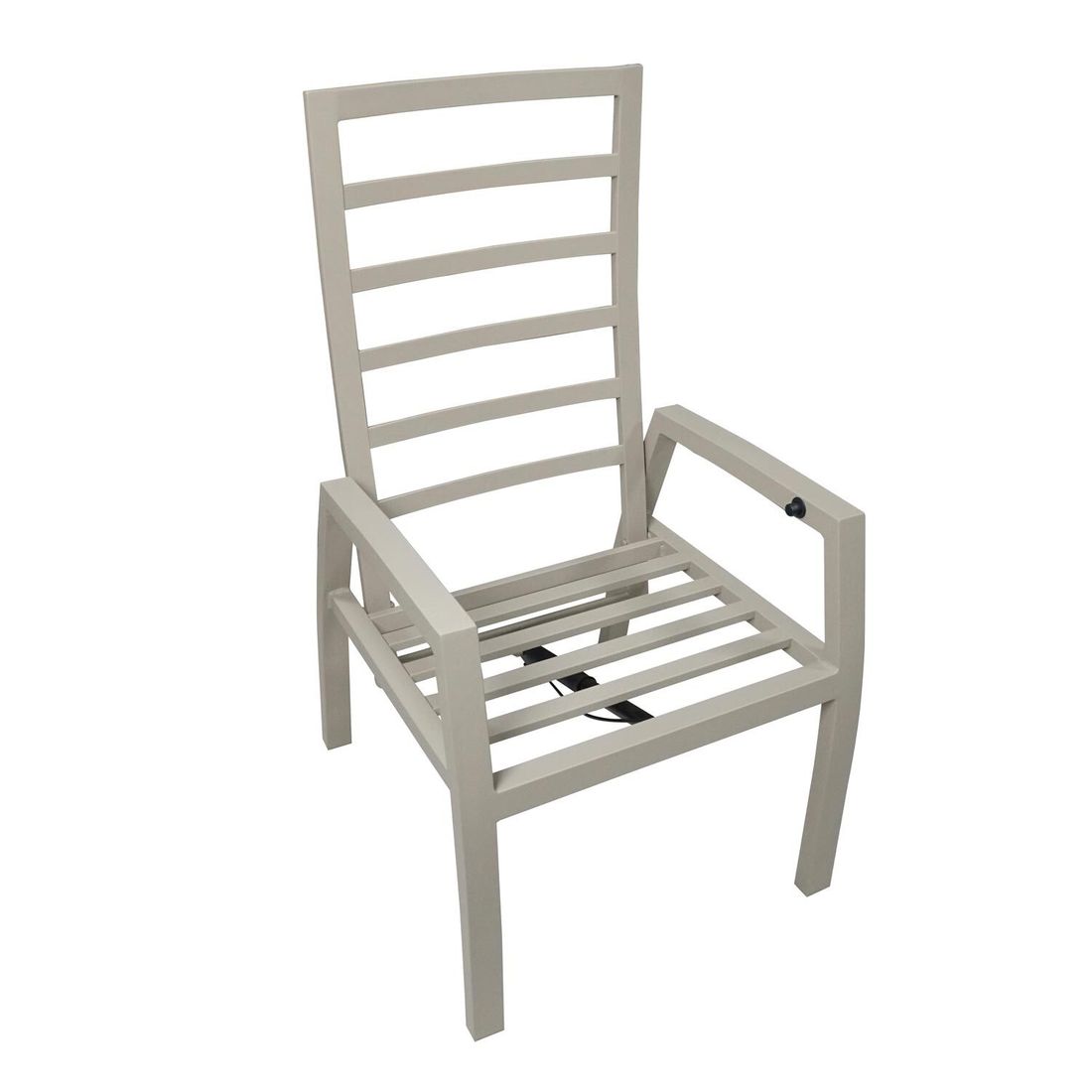 Hagestol med armlener Bondino aluminium regulerbar rygg sett fra siden
