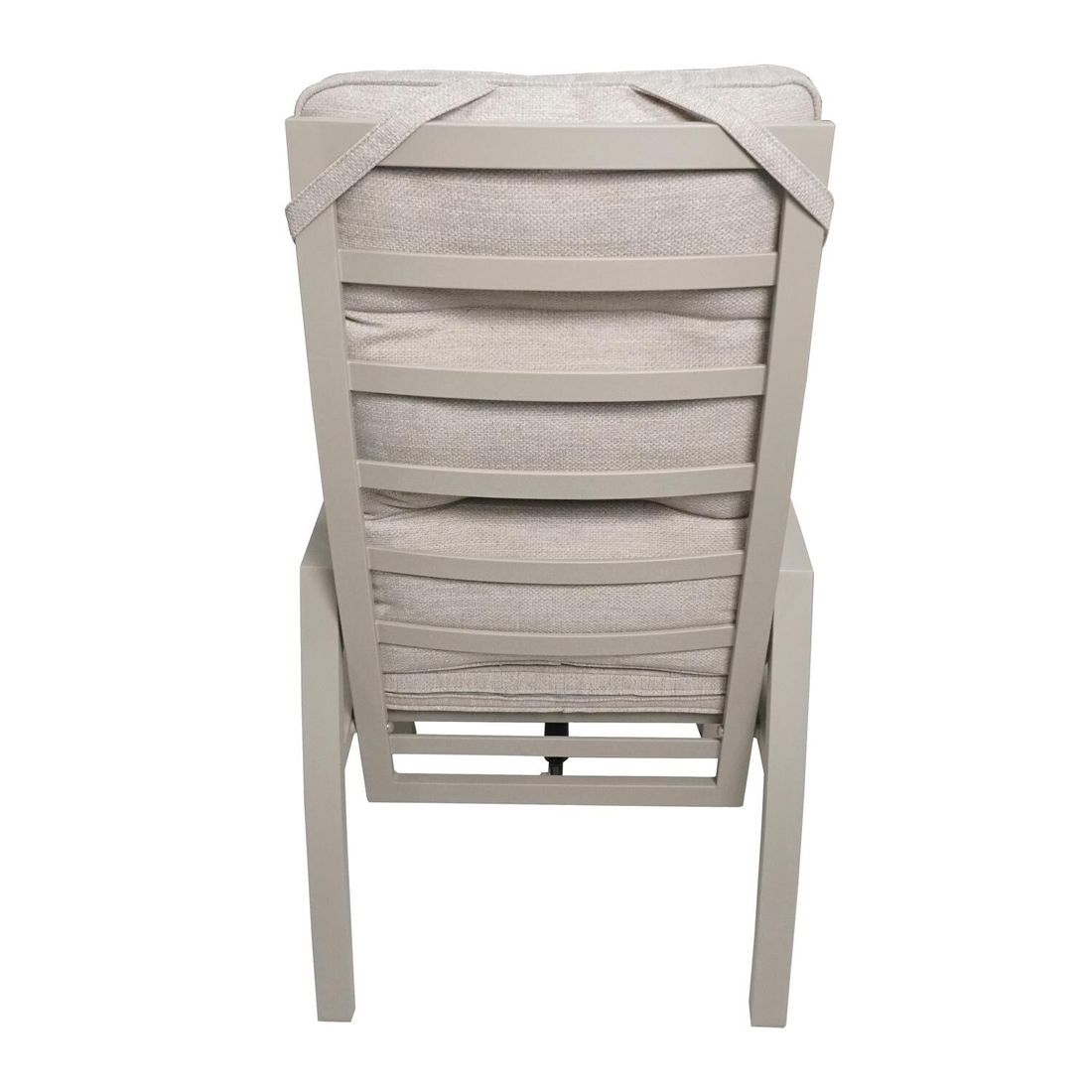 Hagestol med armlener Bondino aluminium regulerbar rygg i taupe farge