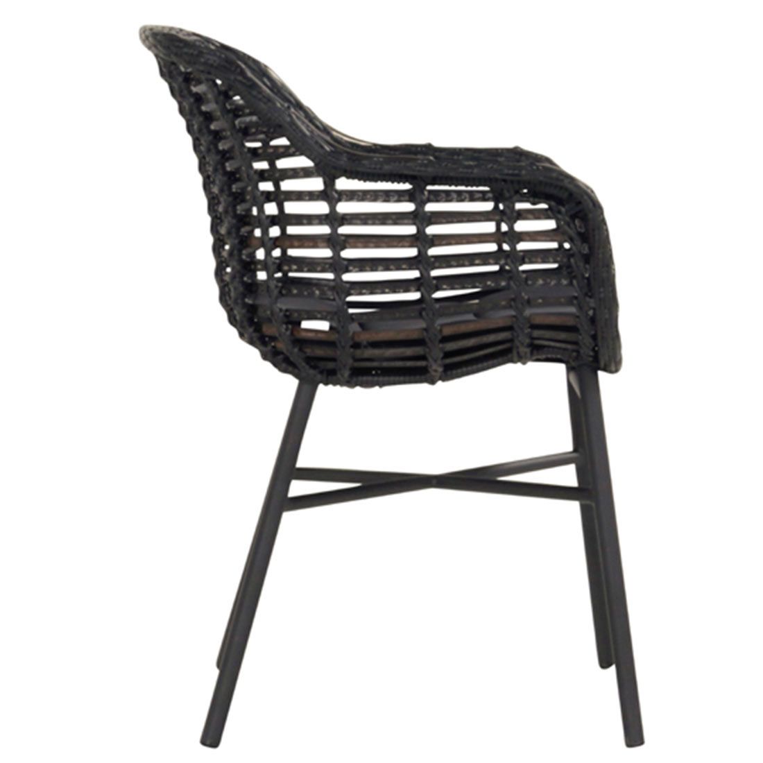Montert Hagestol Cecilia aluminium polyrotting 62x62 cm - Hartman på terrasse