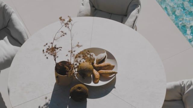 Hagestol Chill aluminium/akryl 65x70 cm - Solpuri forfra