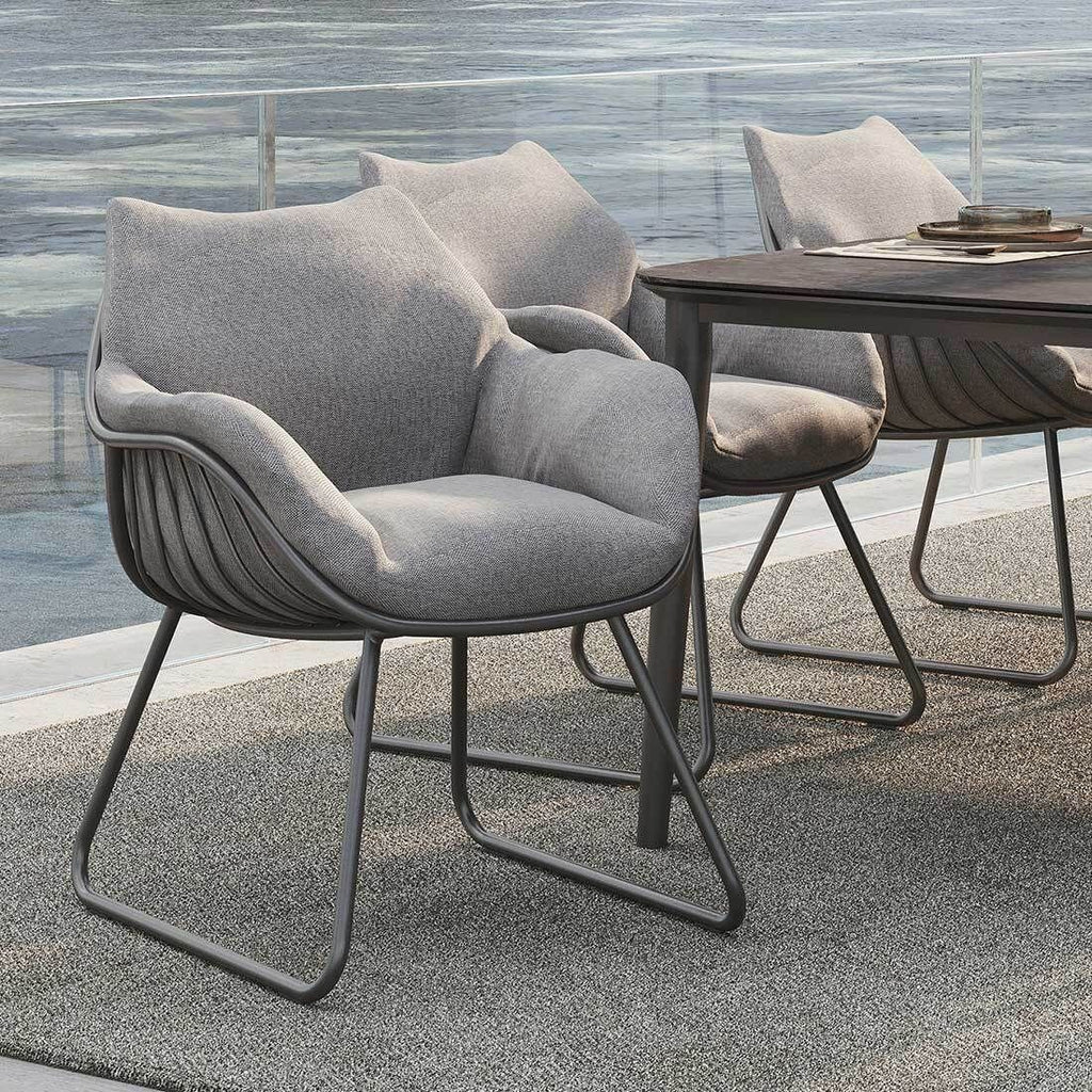 Hagestol Chill aluminium/akryl 65x70 cm - Solpuri detalj av materiale