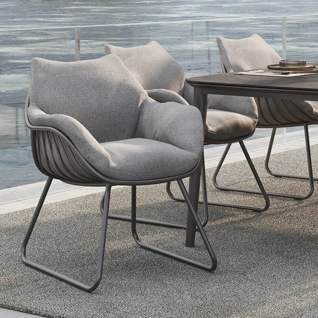 Hagestol Chill aluminium/akryl 65x70 cm - Solpuri detalj av materiale