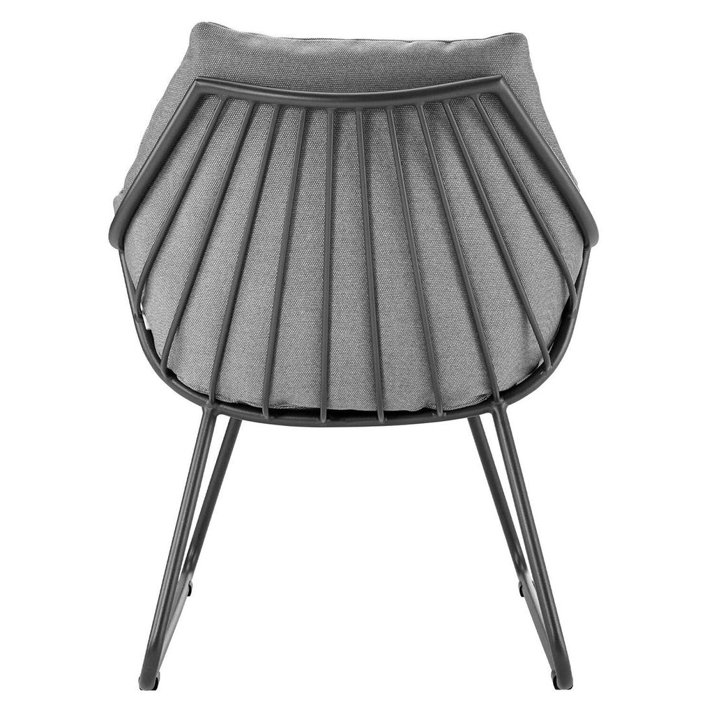 Hagestol Chill aluminium/akryl 65x70 cm - Solpuri i antrasittfarge