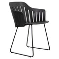 Hagestol Choice stål/polypropylen svart 59x53 cm for utebruk