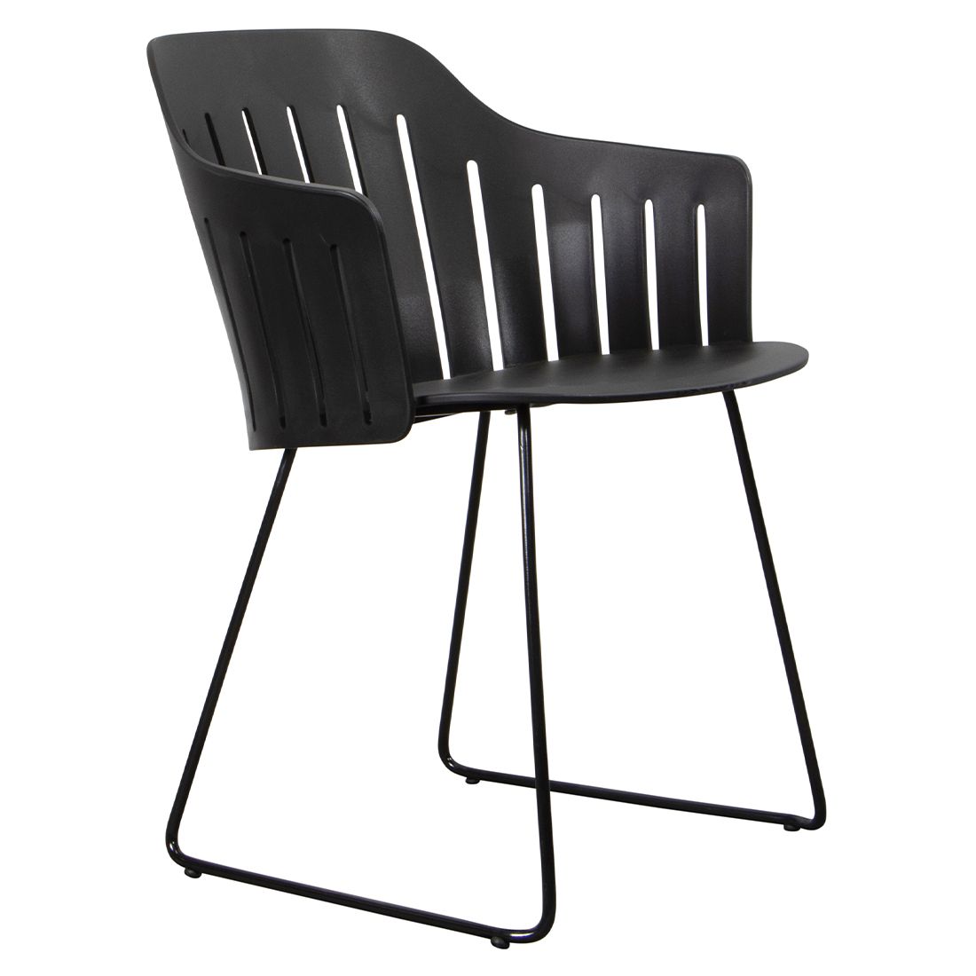 Hagestol Choice stål/polypropylen svart 59x53 cm for utebruk