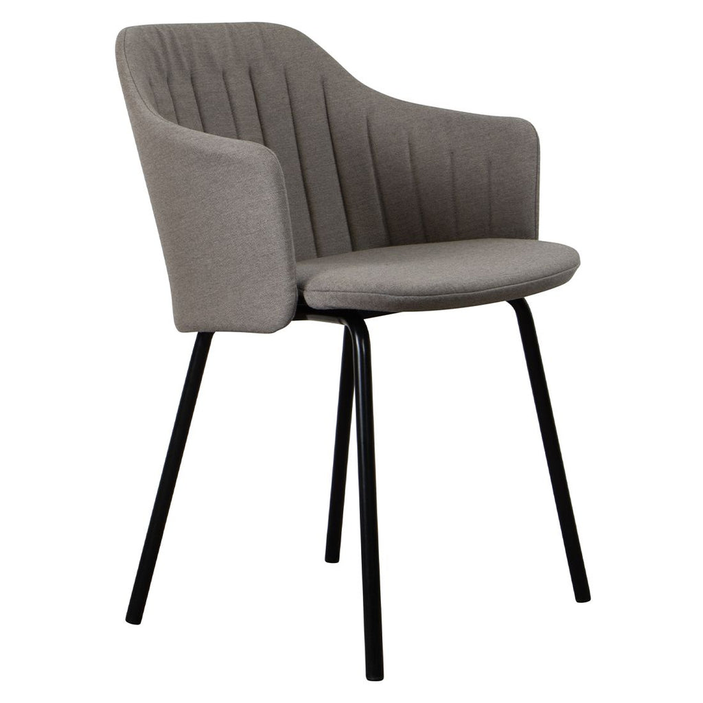 Hagestol Choice stål/polypropylen med sitte-/ryggpute svart taupe fra Cane-Line