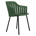 Hagestol Choice stål/polypropylen, svart/grønn 59 cm forfra