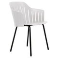 Hagestol Choice stål/polypropylen svart hvit 59 cm forfra