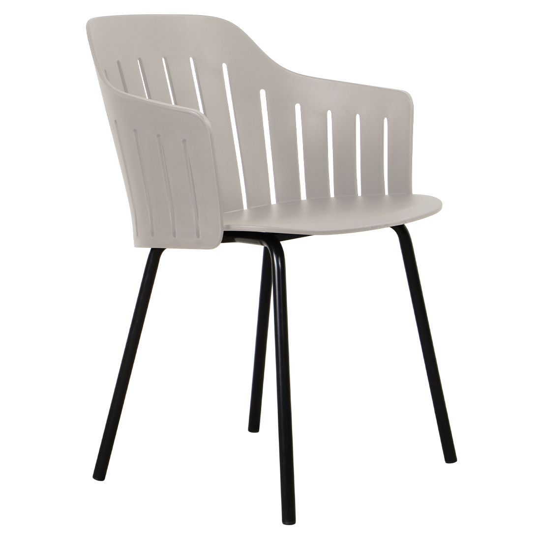 Hagestol Choice stål/polypropylen, svart/taupe 59 cm front
