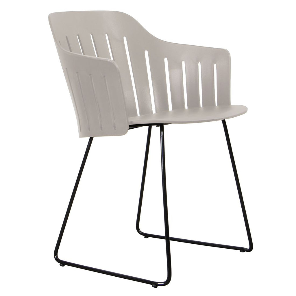 Hagestol Choice stål/polypropylen svart/taupe fra Cane-Line for utebruk