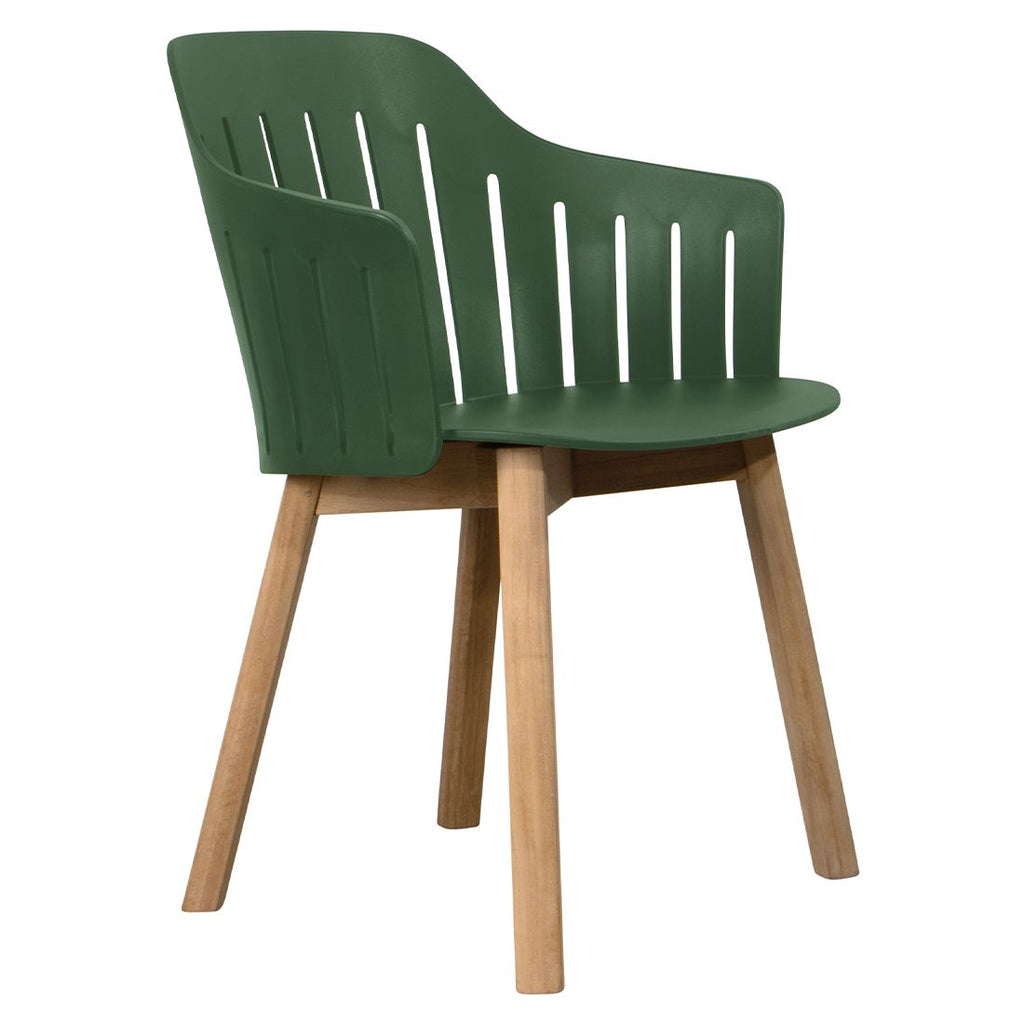 Hagestol Choice teak/polypropylen dusty green - Cane-line sett forfra