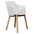 Hagestol Choice teak/polypropylen hvit - Cane-line forfra