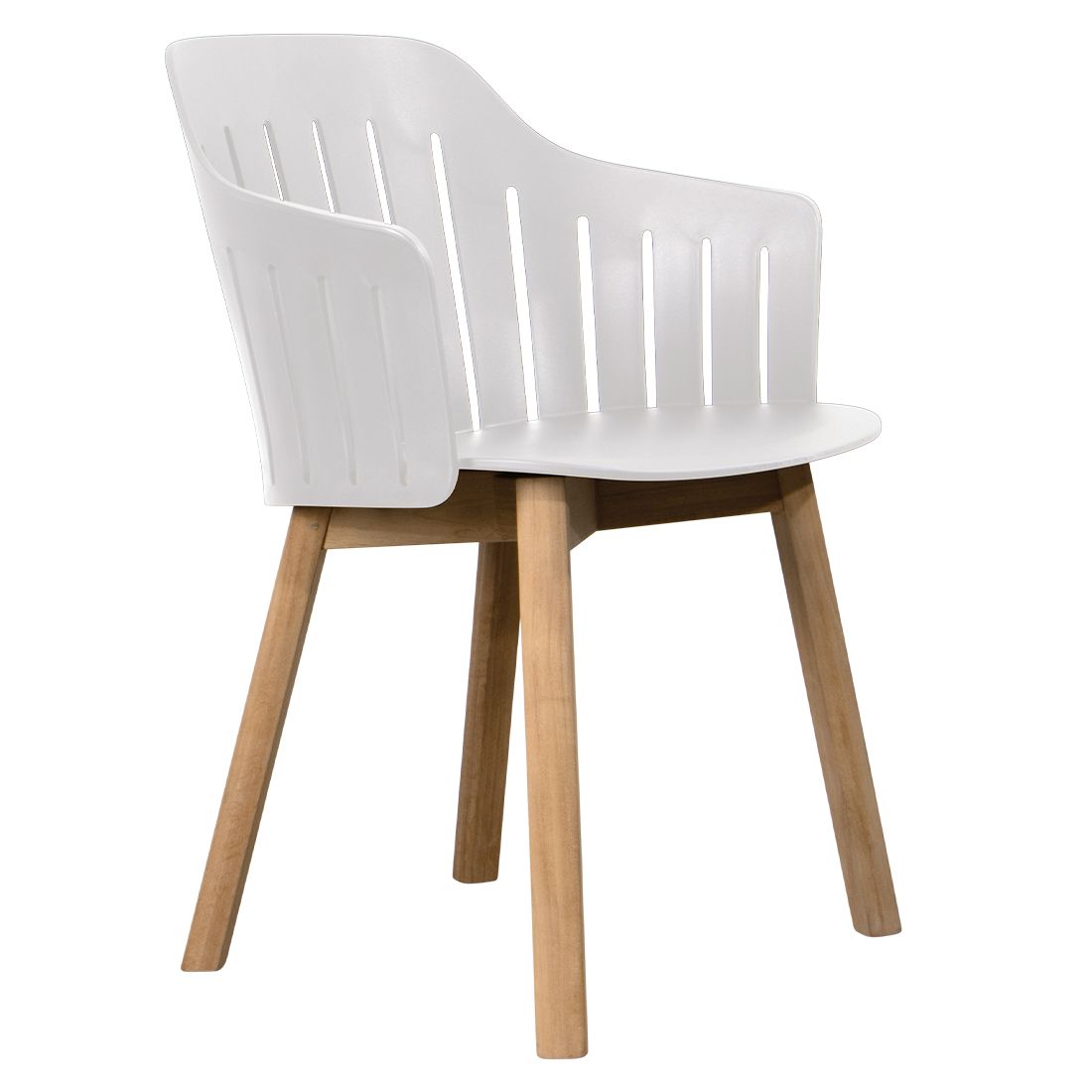 Hagestol Choice teak/polypropylen hvit - Cane-line forfra