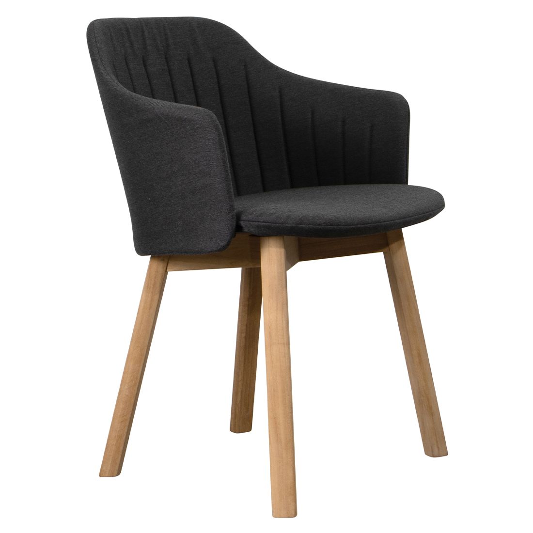 Hagestol Choice teak/polypropylen med sitte- og ryggpute - Cane-line forfra
