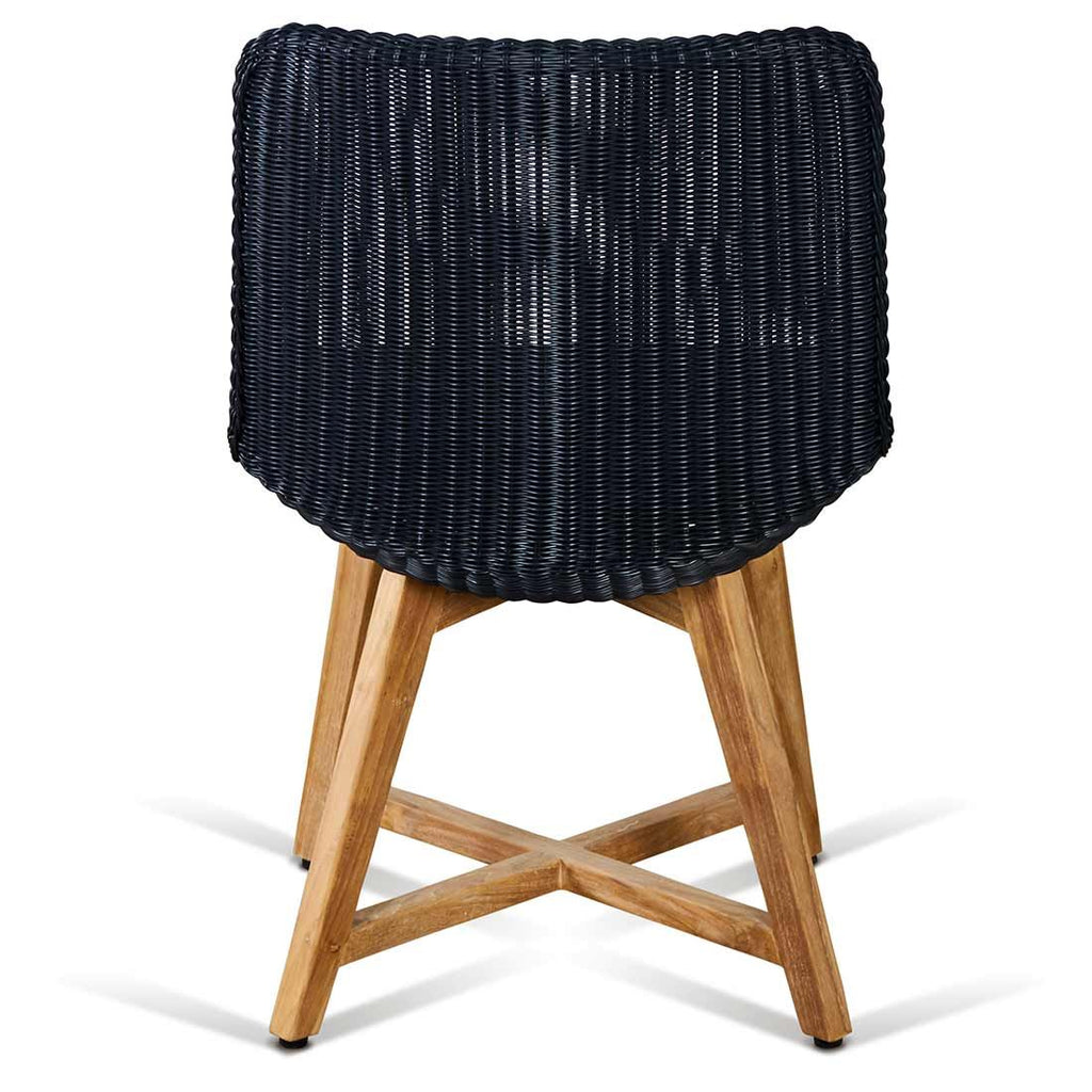 Hagestol Clovelly teak/polyrotting 56x68 cm montert i hage