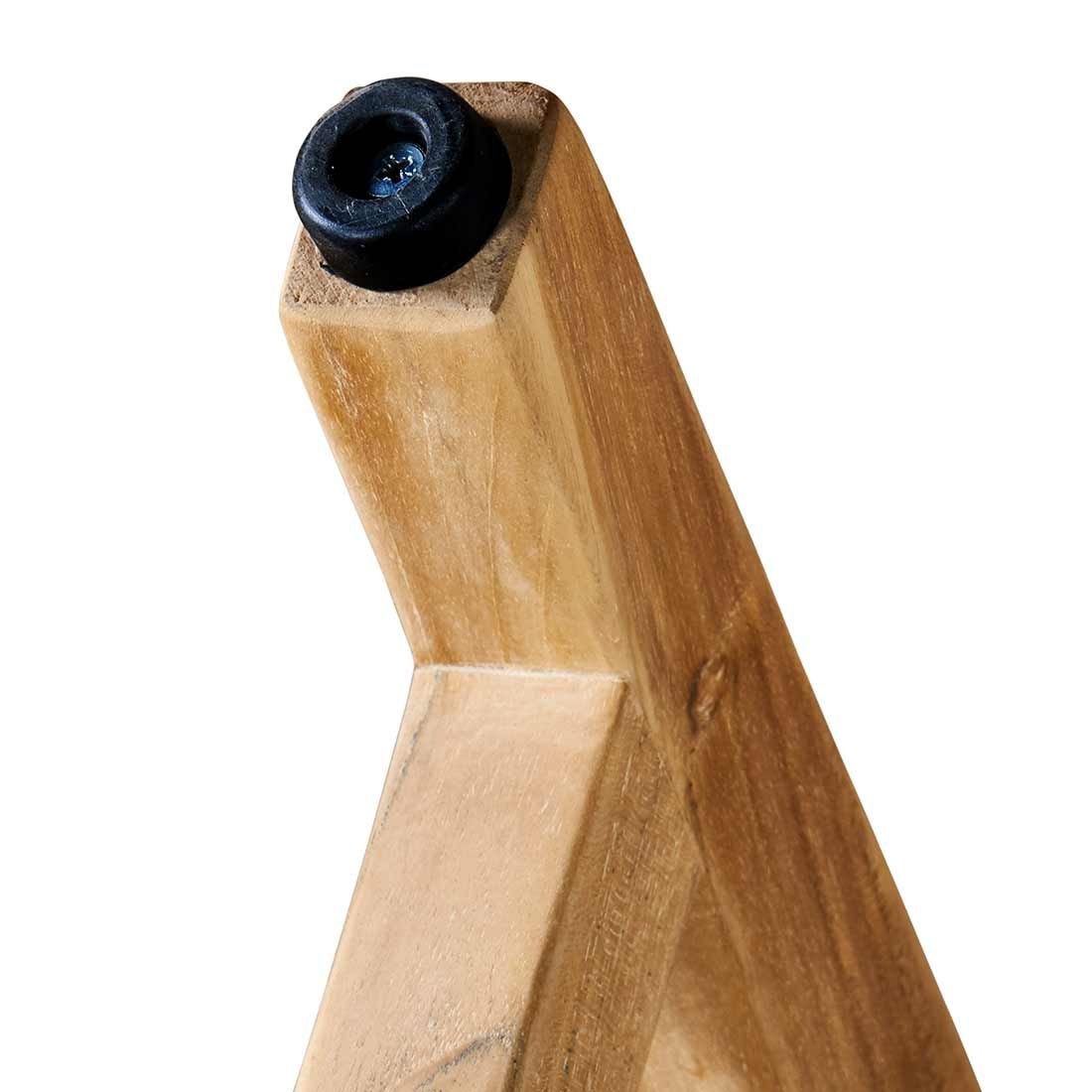 Hagestol Clovelly teak/polyrotting 56x68 cm på terrasse