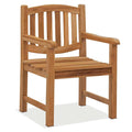 Hagestol Dallas teak 60x62 cm - OUTLIV forfra
