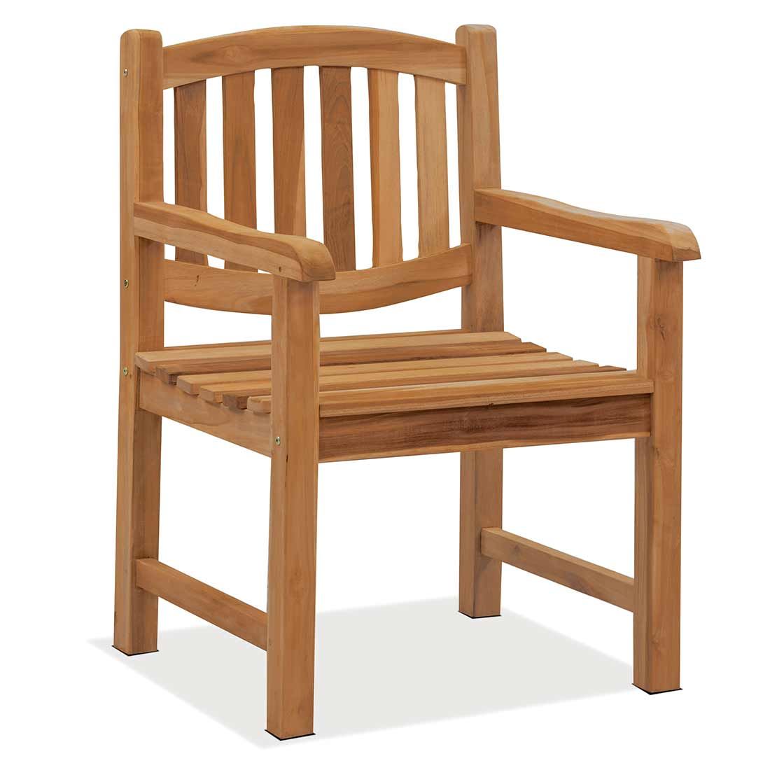 Hagestol Dallas teak 60x62 cm - OUTLIV forfra