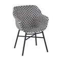 Hagestol Delphine aluminium/polyrotting 61x63 cm forfra