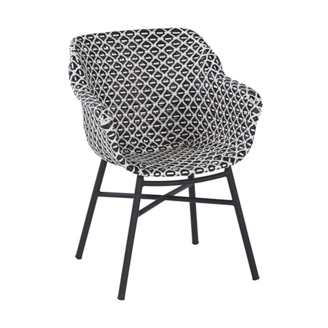 Hagestol Delphine aluminium/polyrotting 61x63 cm forfra