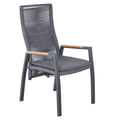Hagestol Diwo regulerbar rygg aluminium/tau forfra