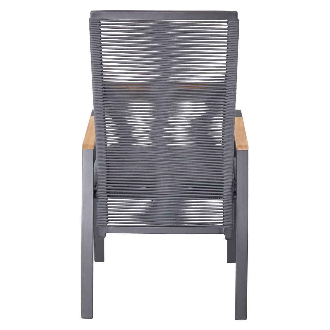 Sideprofil av Hagestol Diwo regulerbar rygg aluminium/tau