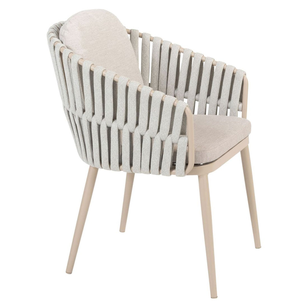 Hagestol Eva aluminium tau olefin 61x68 cm montert på terrasse