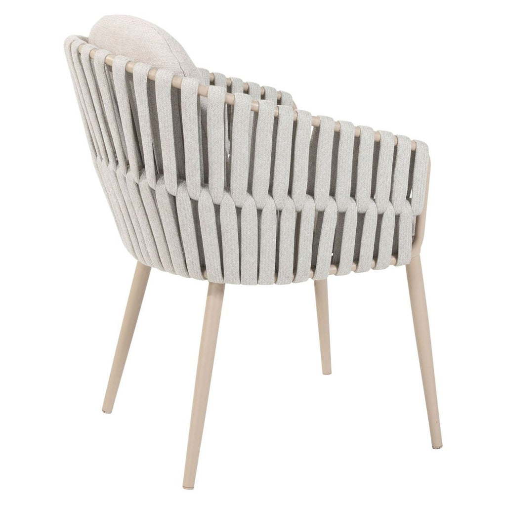 Hagestol Eva aluminium tau olefin 61x68 cm nærbilde av sete
