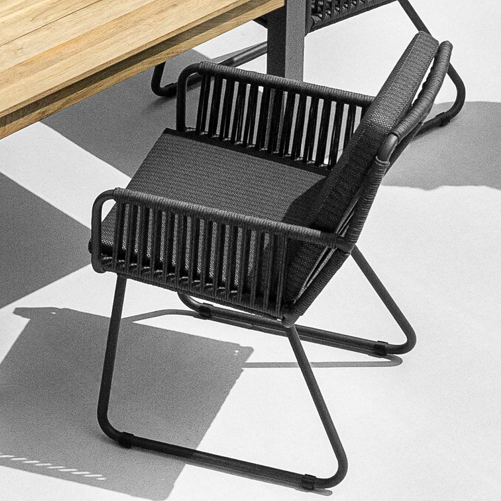 Hagestol Flix aluminium/tau 56x67 cm - Zebra bakside