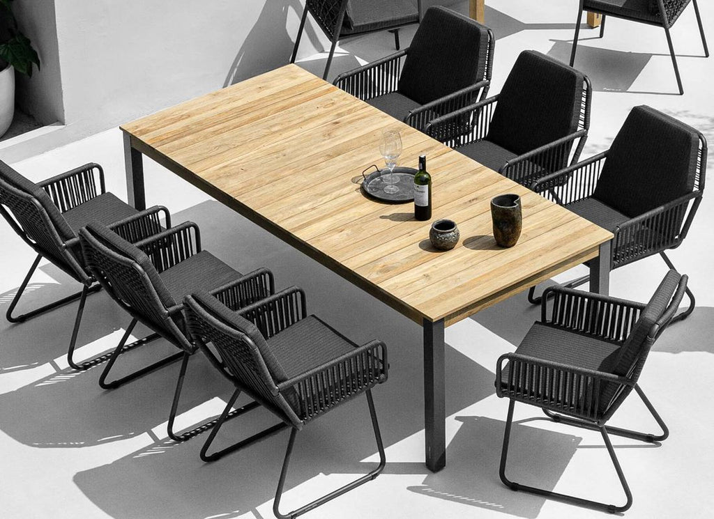 Hagestol Flix aluminium/tau 56x67 cm - Zebra i uterom