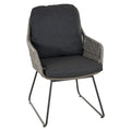 Hagestol Kansas aluminium med puter 60x69 cm foran