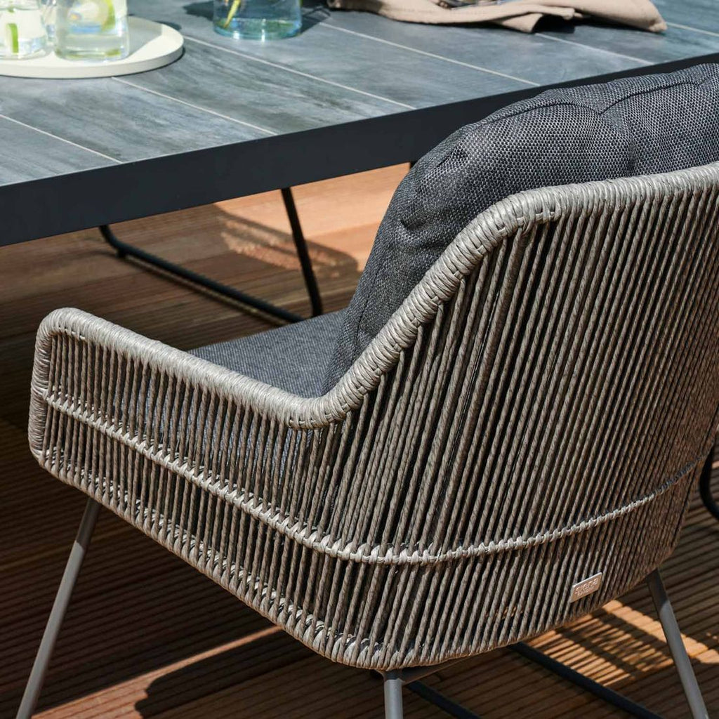 Hagestol Kansas aluminium med puter 60x69 cm bakside